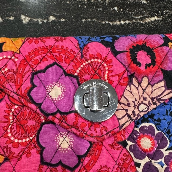 Vera Bradley Floral Wallet - Pink, Purple, Blue - Picture 3 of 7